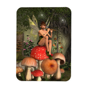 The Magical Flute-Player Postcard Magnet