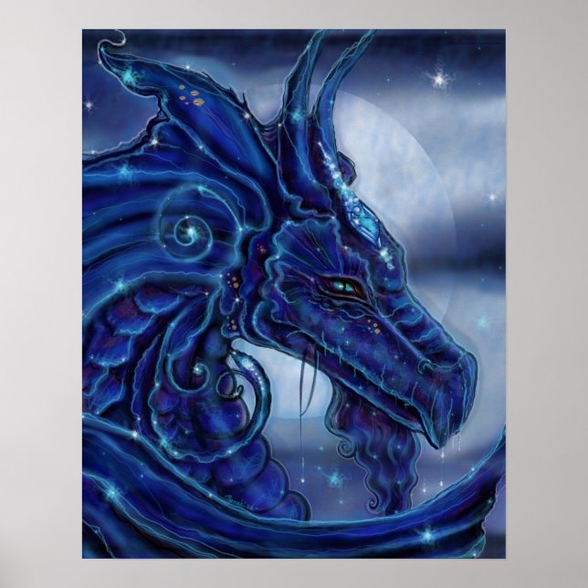 The "Magical Nigh" Dragon fantasy by Renee Lavoie Poster (Front)