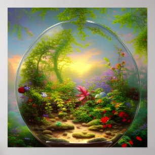The Magical Terrarium Digital Art Poster