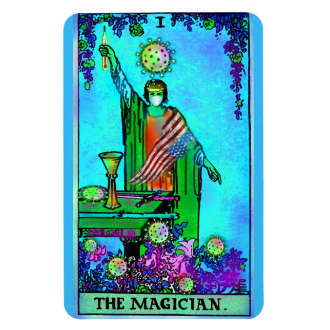 The Magician Coronavirus Tarot Death Card Magnet (Vertical)