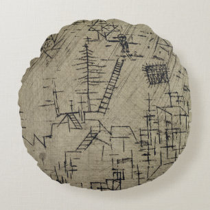 The Magician in April, 1928 Round Cushion