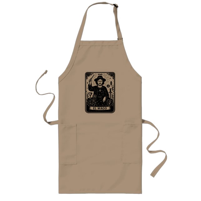 The Magician Tarot Card Print  Long Apron (Front)