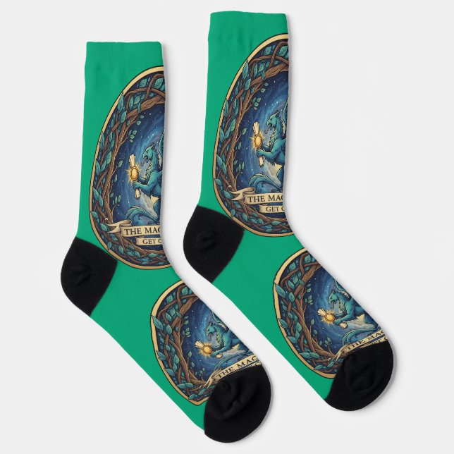The Magiestial Get Ceirts Green Socks (Right)