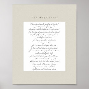 The Magnificat Print - Brown, English