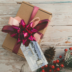 The Magpie by Claude Monet Christmas Gift Tags