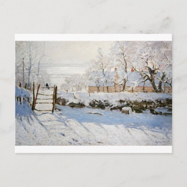 The Magpie by Claude Monet Postcard (Front)