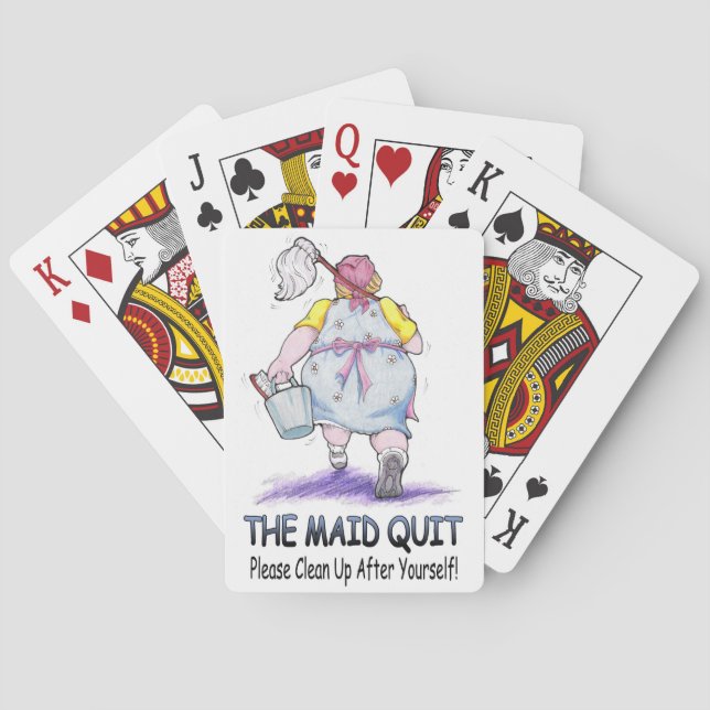 The Maid Quit Playing Cards (Back)
