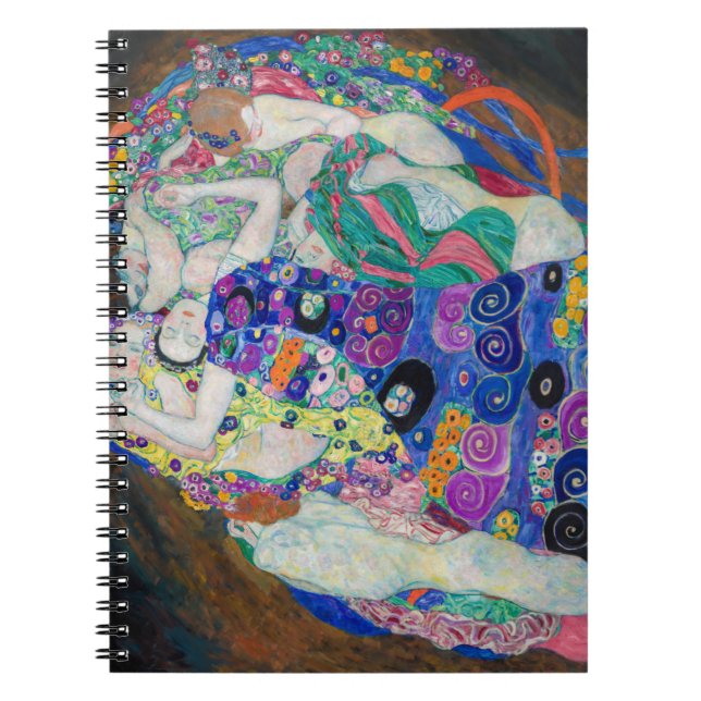 The Maiden, 1913 by Gustav Klimt Notebook (Front)