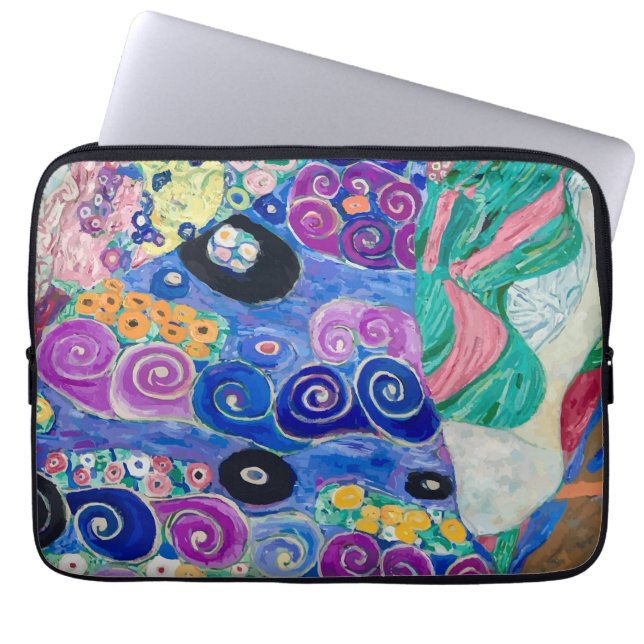 The Maiden by Gustav Klimt Laptop Sleeve (Front)