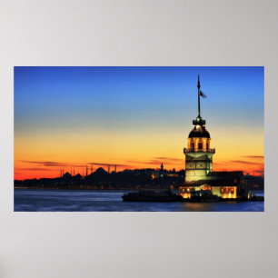 The Maiden's Tower in Istanbul Poster