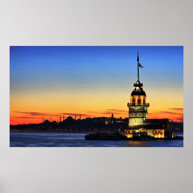 The Maiden's Tower in Istanbul Poster (Front)