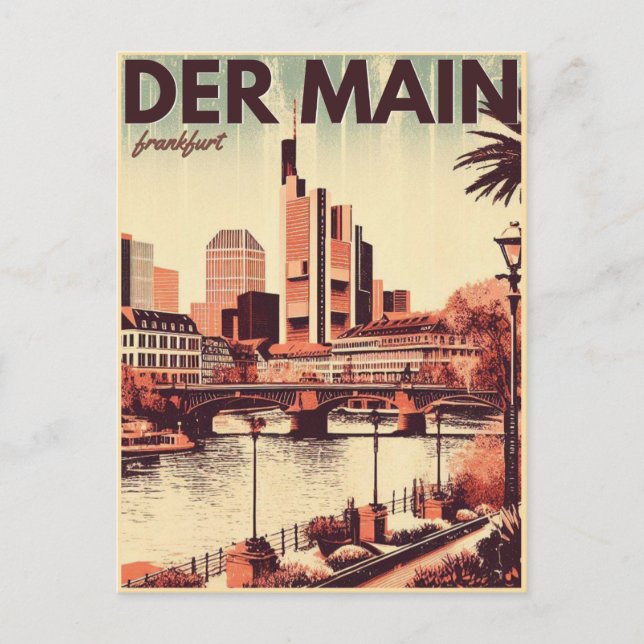 The main river in germany- der main frankfurt postcard (Front)