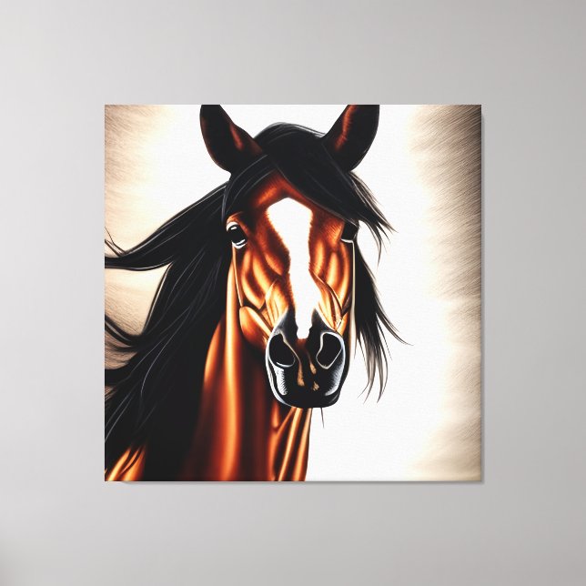 The Majestic Mustang - The Spirt Of Freedom Canvas Print (Front)