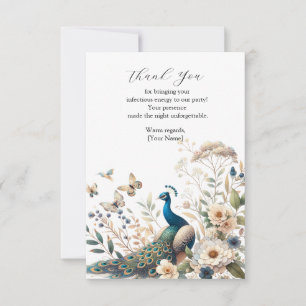 The Majestic Peacock Thank You Card