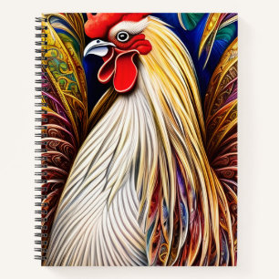 The Majestic Rooster - A Glorious Portrait Notebook