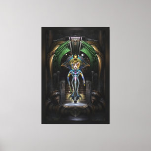 The Majesty Of Trilia Fractal Fantasy Portrait FRM Canvas Print