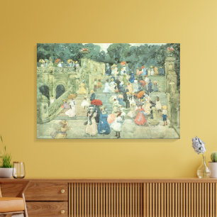 The Mall, Central Park by Maurice Prendergast Canvas Print