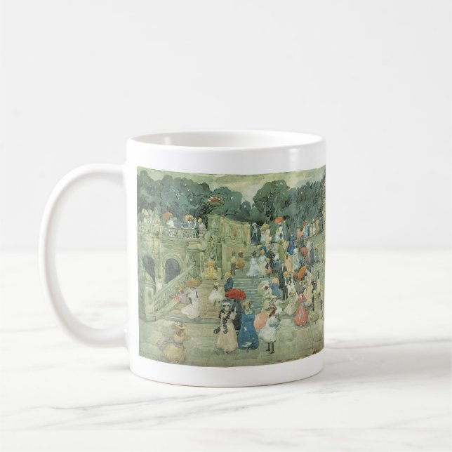The Mall, Central Park by Maurice Prendergast Coffee Mug (Left)