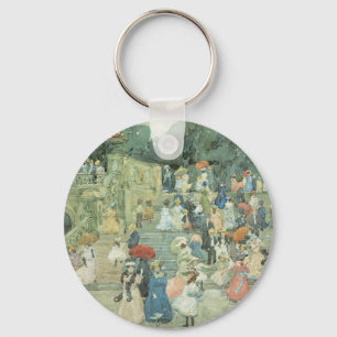 The Mall, Central Park by Maurice Prendergast Key Ring