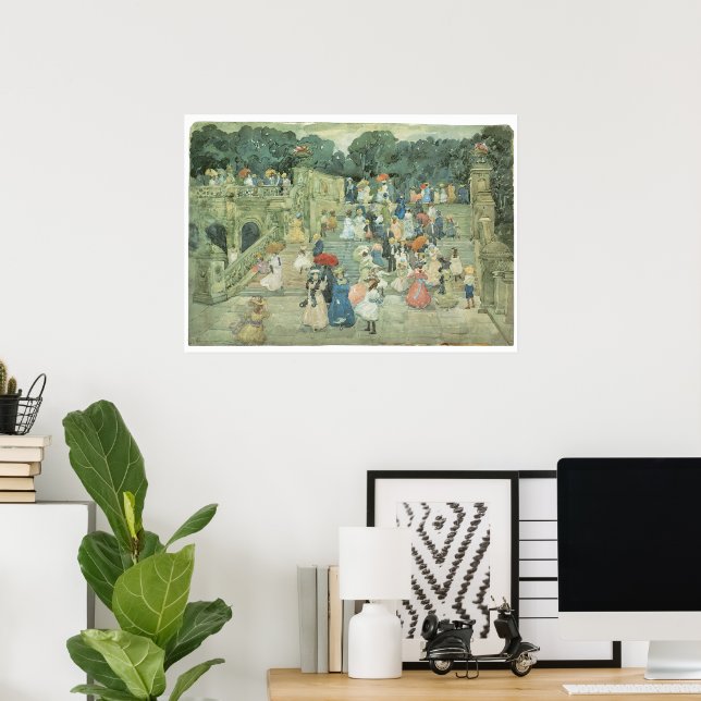 The Mall, Central Park by Maurice Prendergast Poster (Home Office)