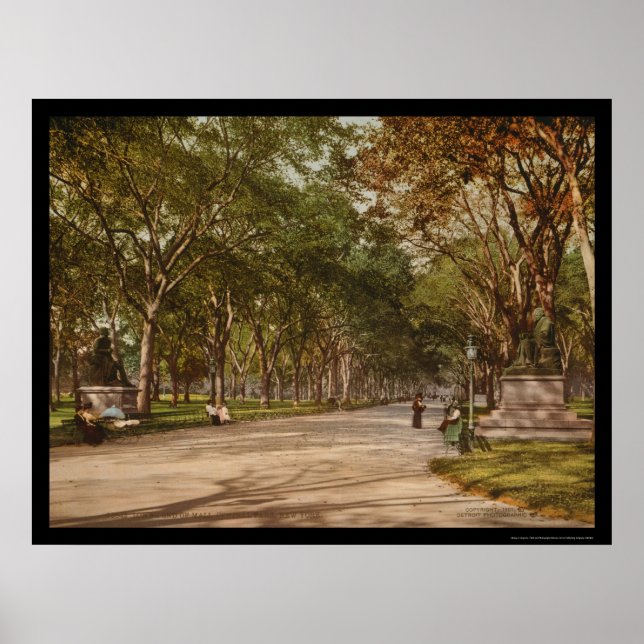 The Mall Central Park NYC 1900 Poster (Front)