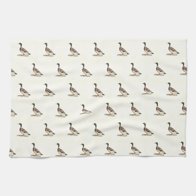 The Mallard or Wild Duck (Anas platyrhynchos) Tea Towel (Horizontal)