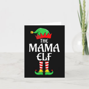 The Mama Elf Xmas Matching Christmas Family Pajama Card
