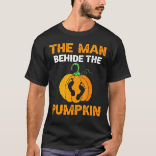 The Man Behide The Pumpkin Footprint Fall Autumn T-Shirt