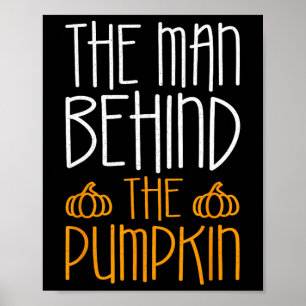The Man Behind The Pumpkin  Fall Season  Poster