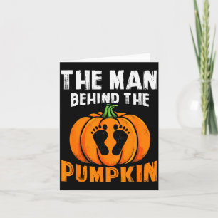 The-man Behind The Pumpkin Halloween Dad To Be Bab Card