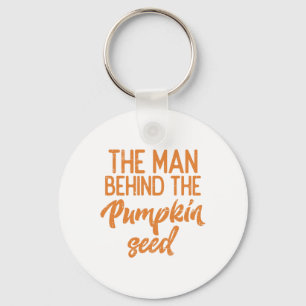 The Man Behind The Pumpkin Seed Halloween Pregnanc Key Ring