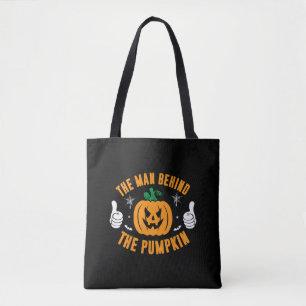 The Man Behind The Pumpkin Shirts Halloween Shirt Tote Bag