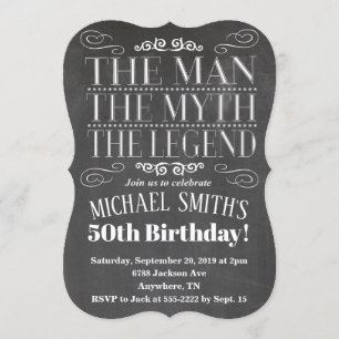 The Man Birthday Invitation