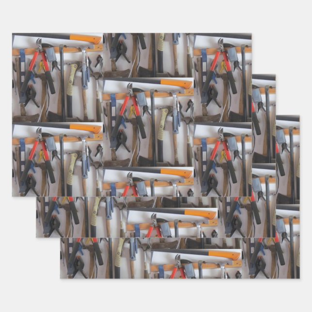 The Man Cave - Tools Tools Tools! All Occasion Wrapping Paper Sheet (Set)
