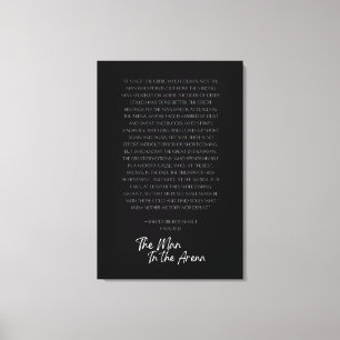 The Man in the Arena - Canvas Art - Black & White