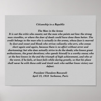 The Man in the Arena Poster