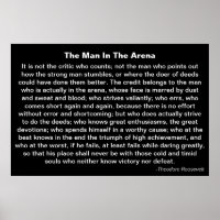 'The Man In The Arena' Poster