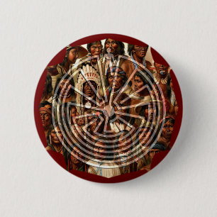 The Man in the Maze - folk style 6 Cm Round Badge