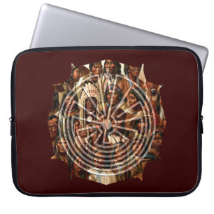 The Man in the Maze - folk style Laptop Sleeve