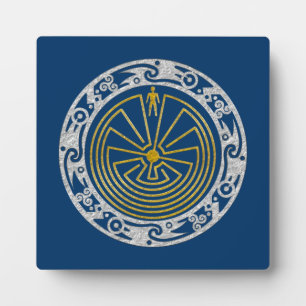 The Man in the Maze - Ornament gold silver Plaque