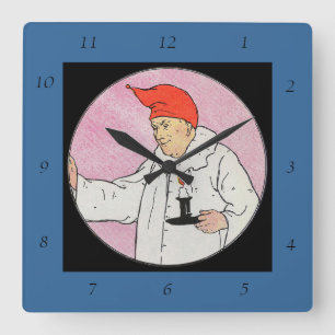 The Man in the Moon Mother Goose Nursery Rhyme Square Wall Clock