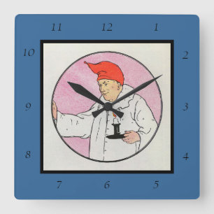 The Man in the Moon Mother Goose Nursery Rhyme Square Wall Clock