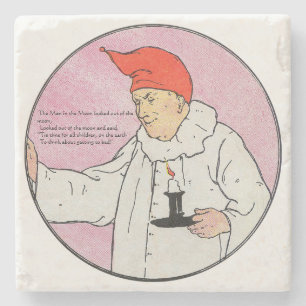 The Man in the Moon Mother Goose Nursery Rhyme Stone Coaster