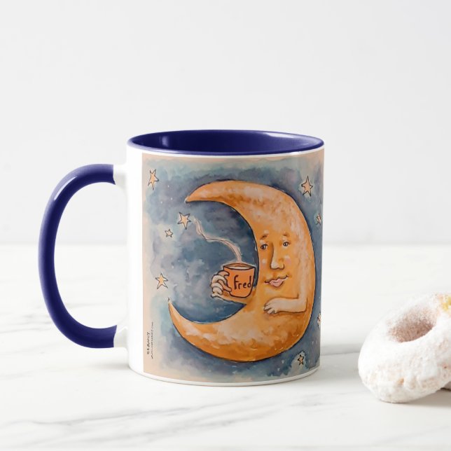 The Man In The Moon Mug (With Donut)