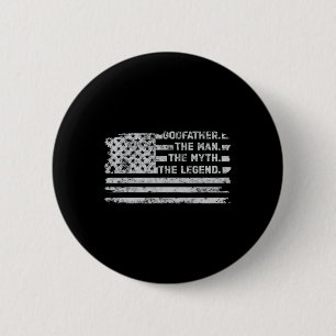 The Man Myth Legend Fathers Day American Flag 6 Cm Round Badge