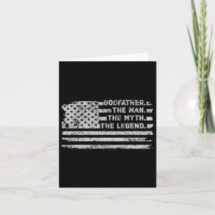 The Man Myth Legend Fathers Day American Flag Card