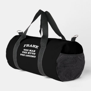 The man myth legend funny black duffle bag