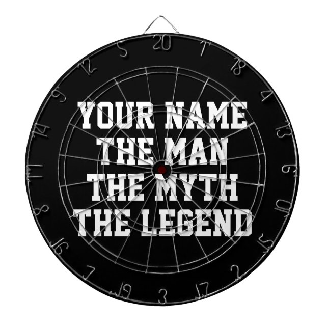 The man myth legend funny dartboard gift for guys (Front)