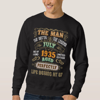 The Man Myth Legend Made In July 1935 87th Birthda Sweatshirt