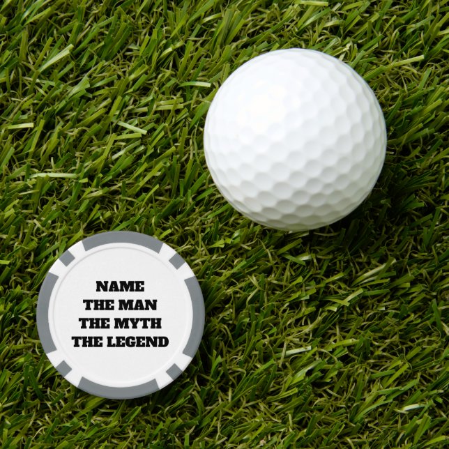 The man myth legend poker chip golf ball marker (Golf Ball Marker)